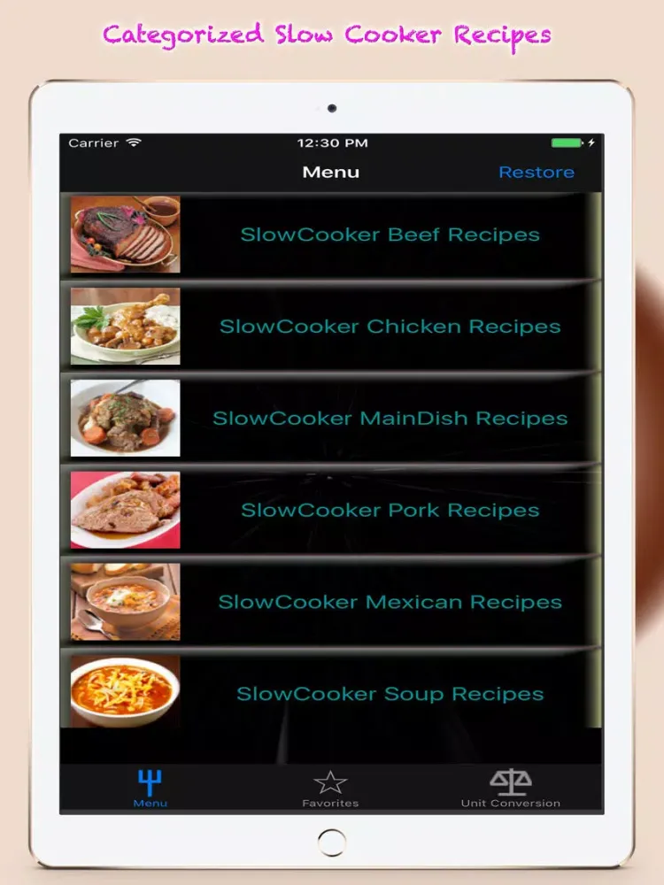 Capturas de pantalla de Slow Cooker Recipes.. iPad 