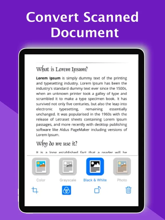 Picture to PDF Converter tools iPad  Screenshots