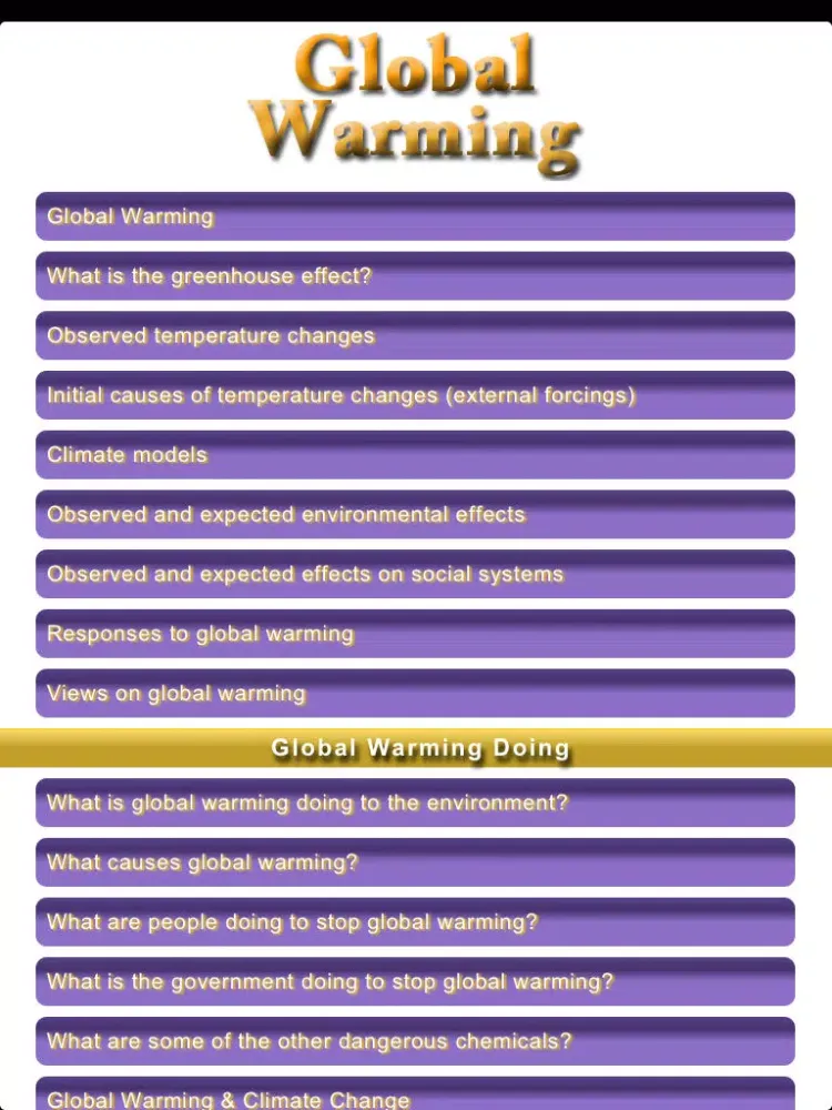 Zrzuty ekranu Global Warming Effects iPad 