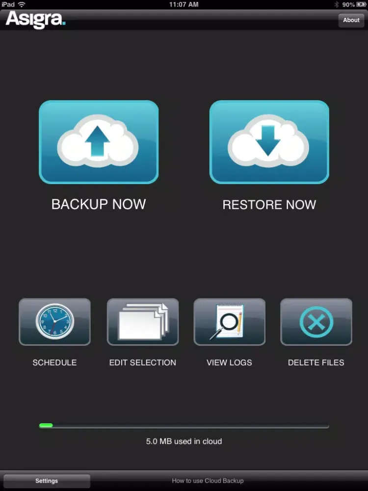 Скриншоты Cloud Backup V13 iPad 