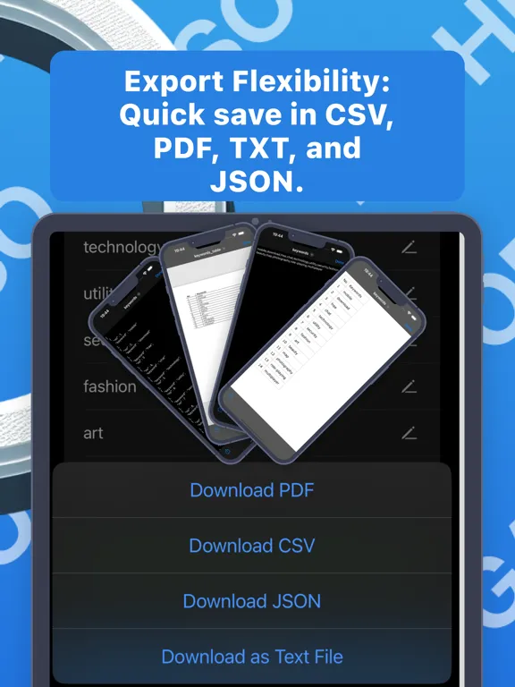 Captures d'écran de ASO Keyword Optimizer - PutKey iPad 