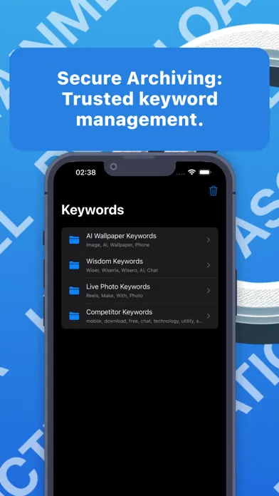 Captures d'écran de ASO Keyword Optimizer - PutKey