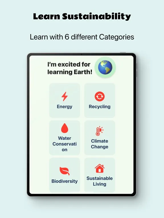 Sustainable Quiz Eco Curiosity iPad  Ekran Görüntüleri