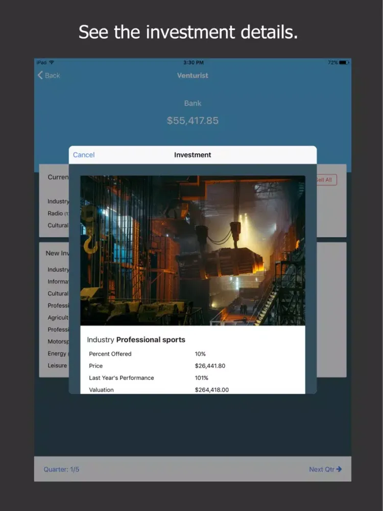 Screenshot di Venturist iPad 