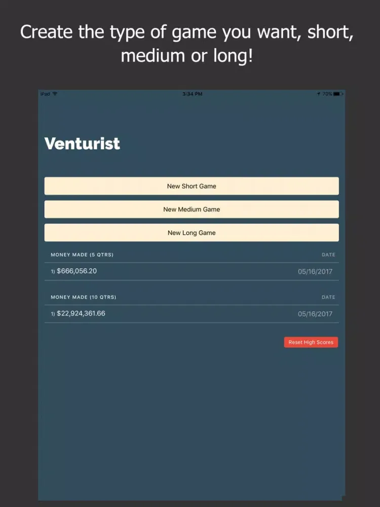Screenshot di Venturist iPad 