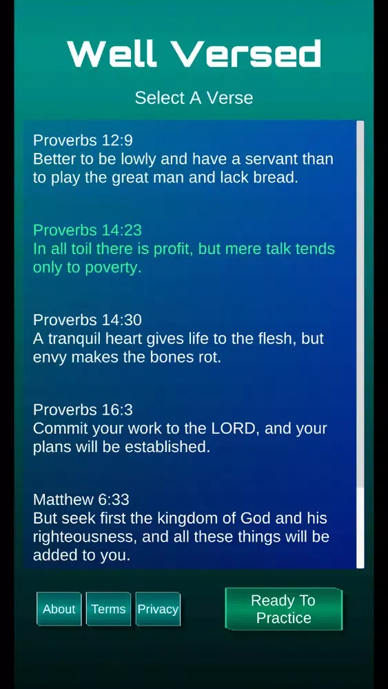 Tangkapan skrin Well Versed Bible Voice App