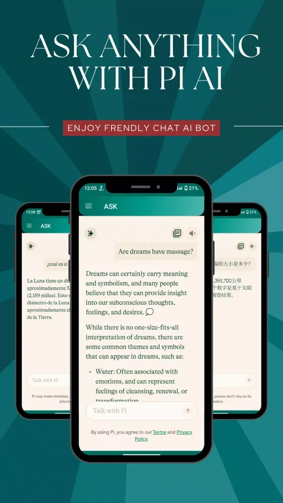 ภาพหน้าจอของ ASK Anything - Pi AI
