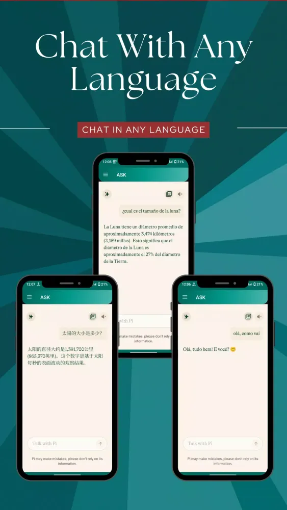 ภาพหน้าจอของ ASK Anything - Pi AI