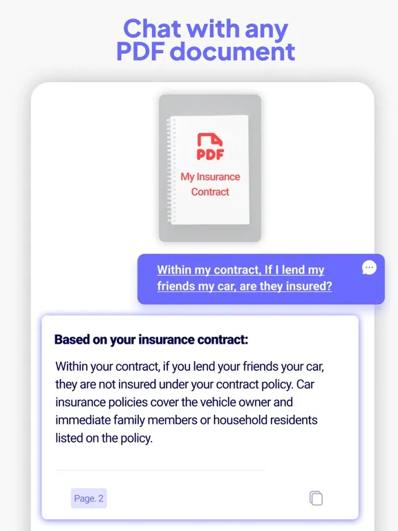 Chat pdf : Askpdf ChatPDF iPad  Screenshots