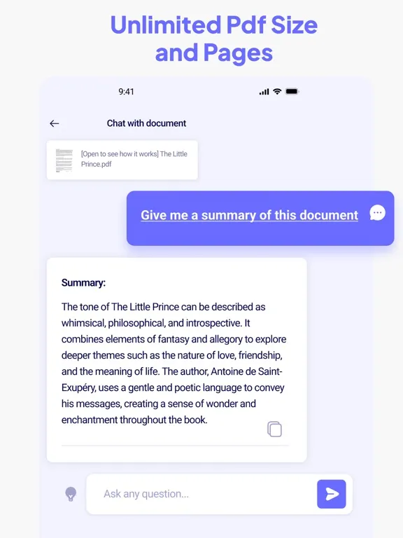 Chat pdf : Askpdf ChatPDF iPad  Screenshots