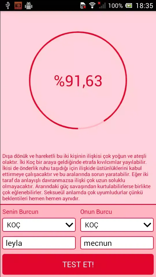 Aşk Testi স্ক্রিনশট