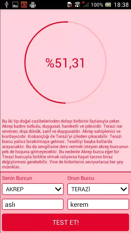 Aşk Testi স্ক্রিনশট