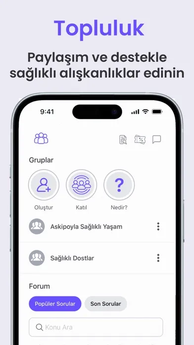Capturas de pantalla de Askipo: Sağlık & Yaşam Rehberi