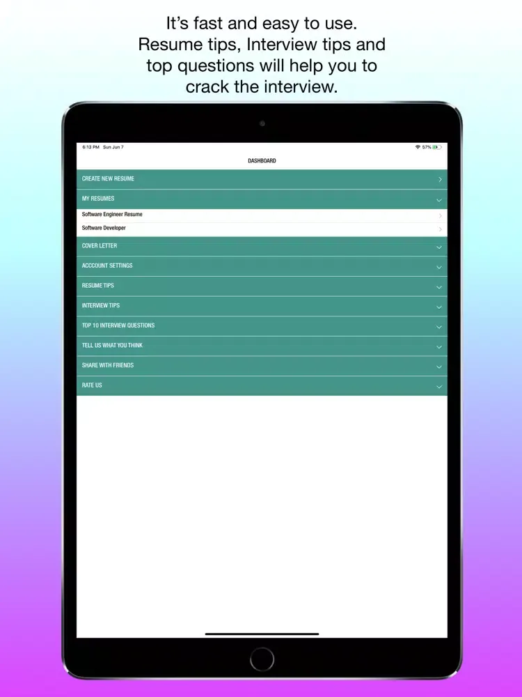Screenshot di CV Builder - My Resume Builder iPad 