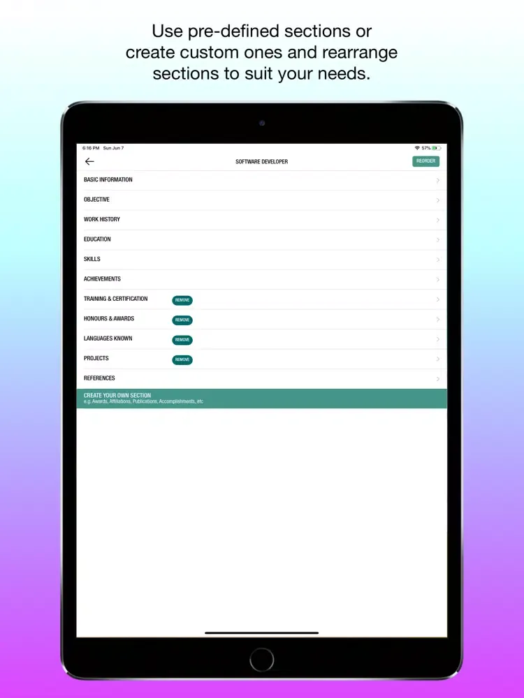 Screenshot di CV Builder - My Resume Builder iPad 