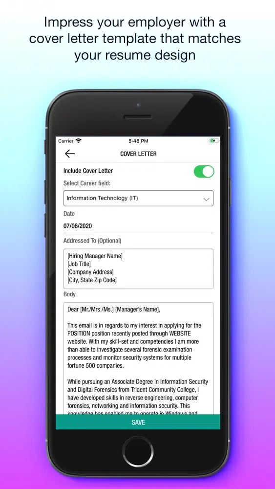 Screenshot di CV Builder - My Resume Builder
