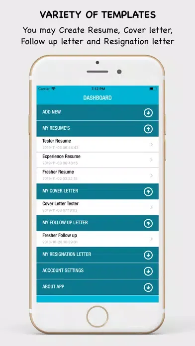 Resume Builder - CV Creator Screenshots