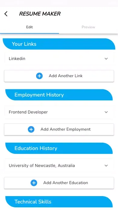 Resume Maker - CV Builder Screenshots