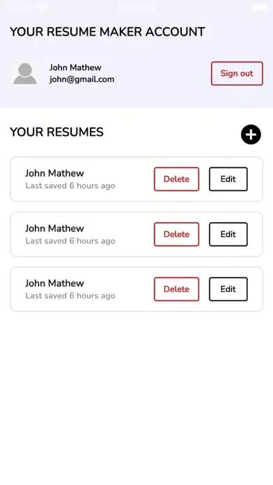 Resume Maker - CV Builder Screenshots