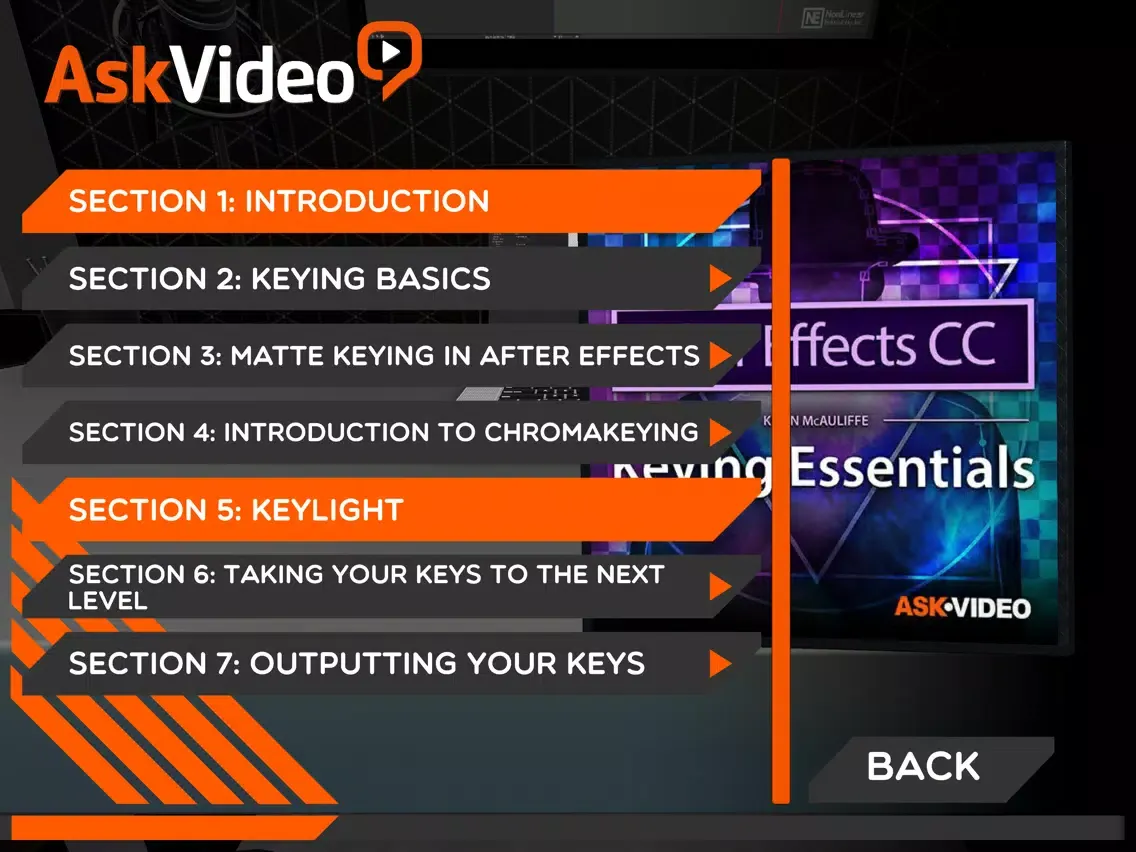 ภาพหน้าจอของ Keying Course By Ask.Video iPad 