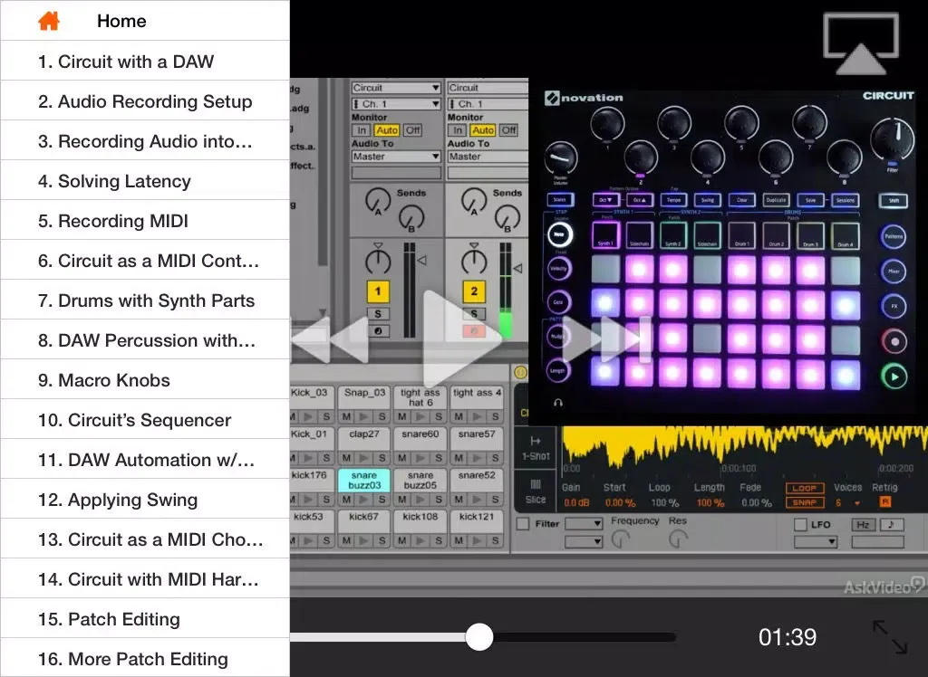 Adv. Course For Novation Circuit iPad  Ekran Görüntüleri