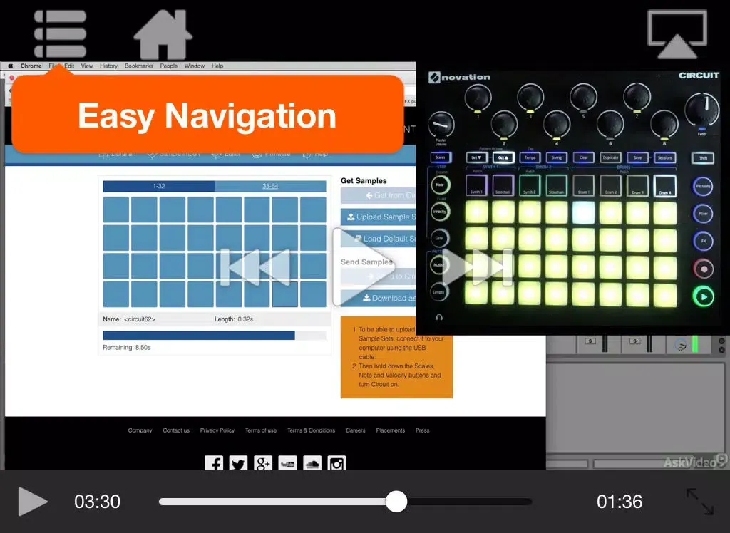 Adv. Course For Novation Circuit iPad  Ekran Görüntüleri