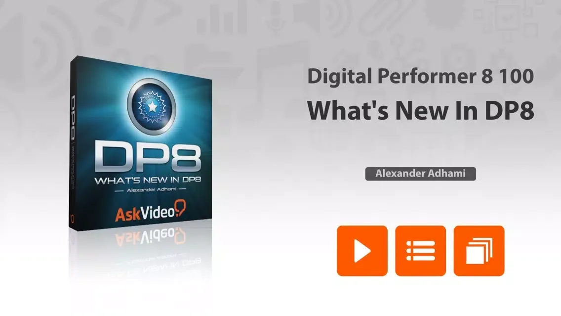 AV for Digital Performer 8 100 - What's New In DP8 سکرین شاٹس