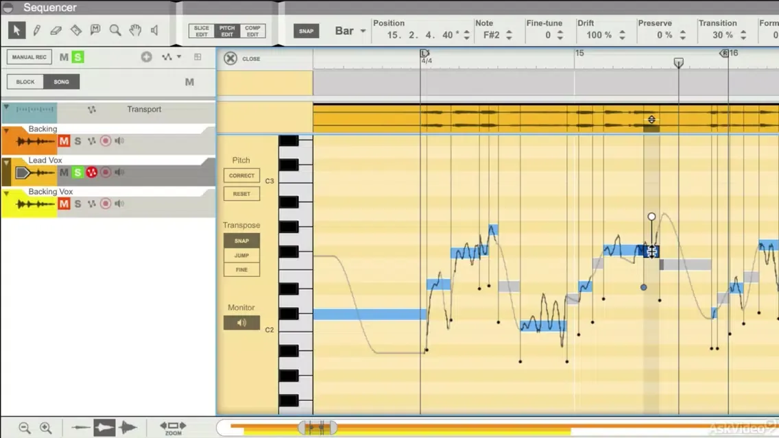 Captures d'écran de Pitch Editing Course By AV