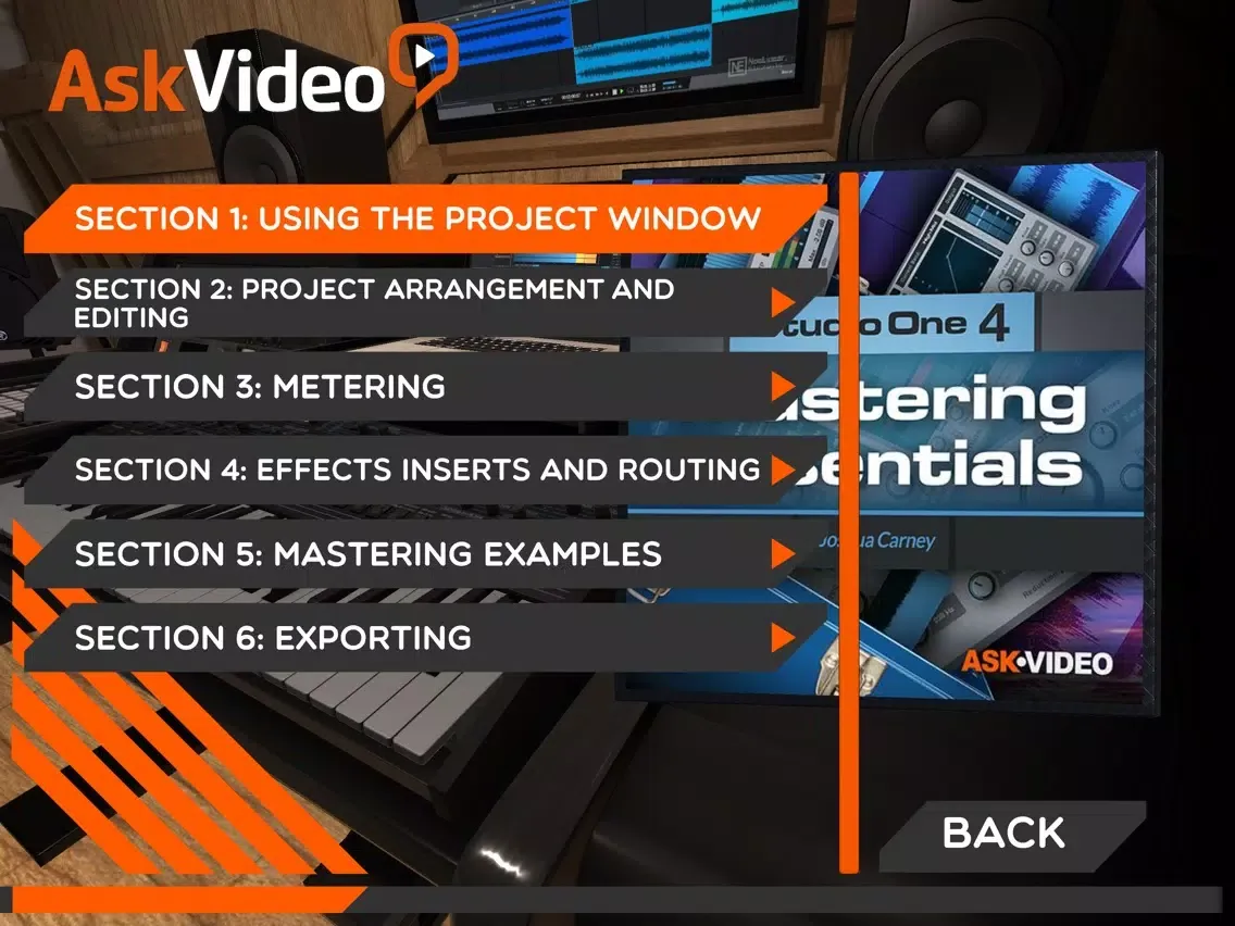 Ảnh chụp màn hình của Mastering Course From AV 105 iPad 
