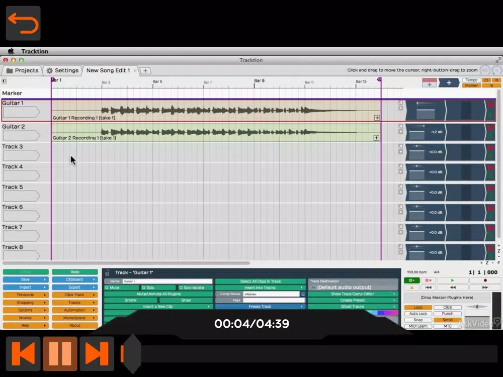 Tracktion Course By Ask.Video iPad  Screenshots