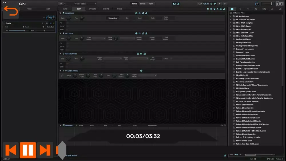 Скриншоты Video Course For UVI Falcon