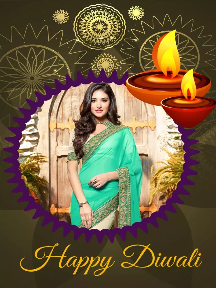 Tangkapan skrin Happy Diwali Frames iPad 