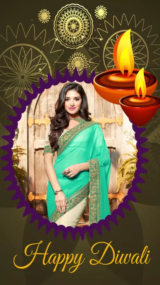 Tangkapan skrin Happy Diwali Frames