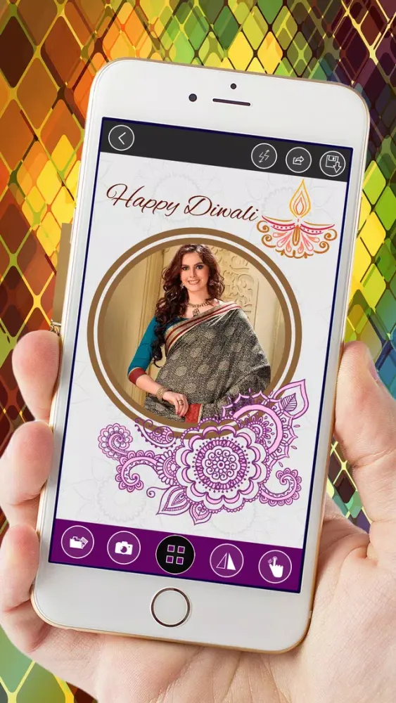 Tangkapan skrin Happy Diwali Frames