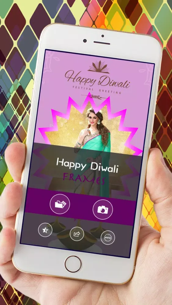Tangkapan skrin Happy Diwali Frames