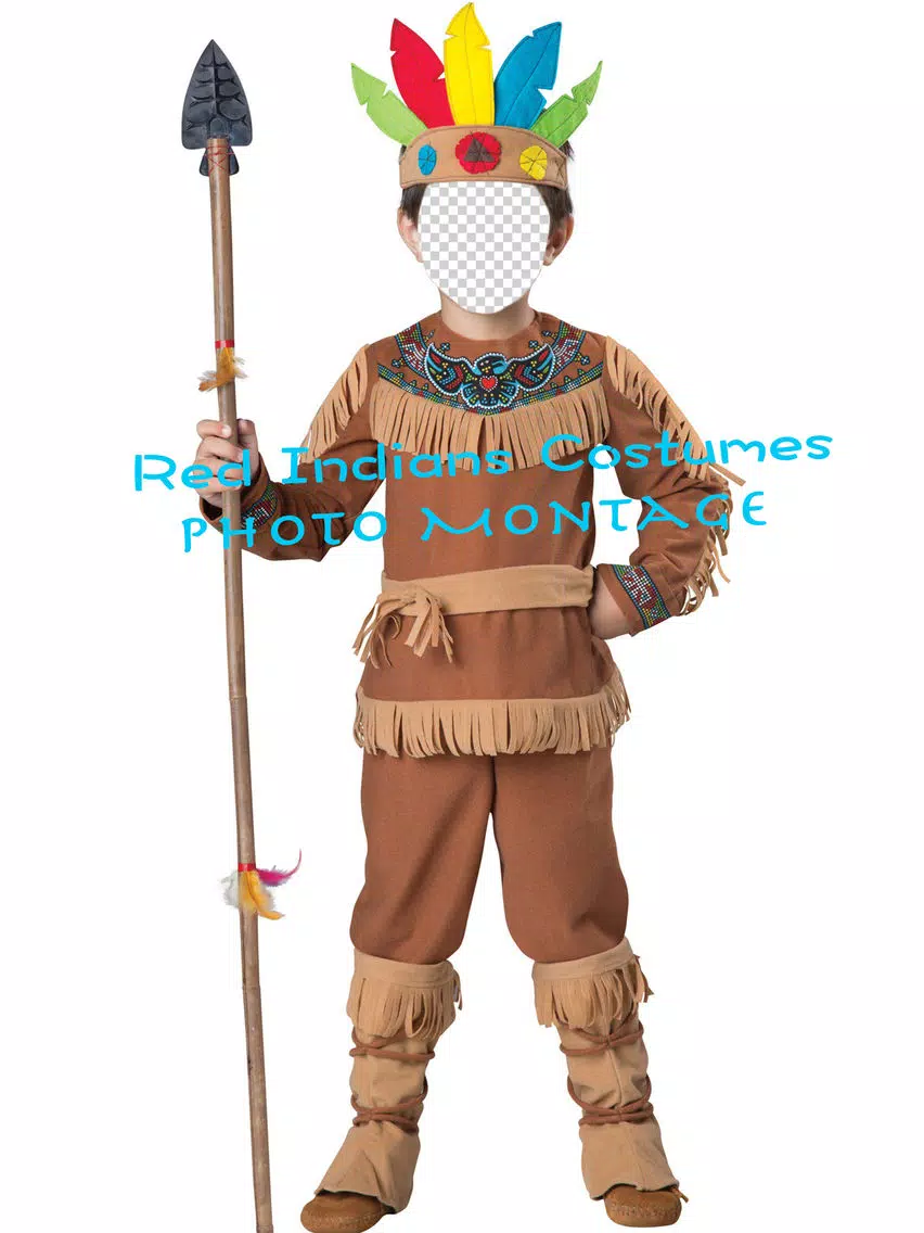 Red Indians Costumes Photo Montage iPad  스크린샷