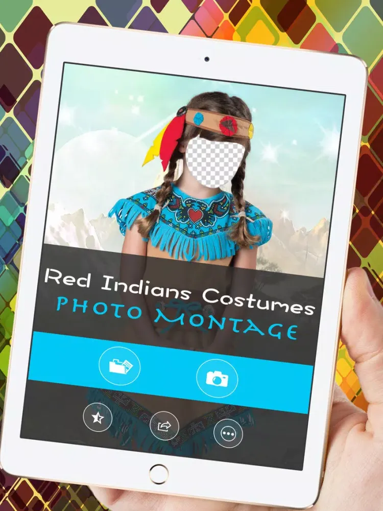 Red Indians Costumes Photo Montage iPad  스크린샷
