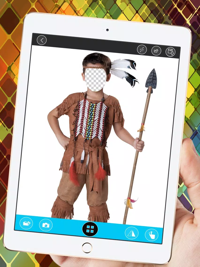 Red Indians Costumes Photo Montage iPad  스크린샷