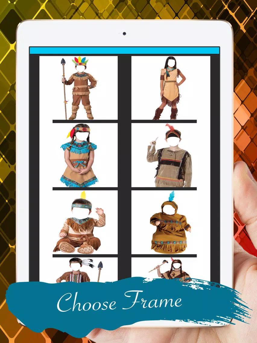 Red Indians Costumes Photo Montage iPad  스크린샷