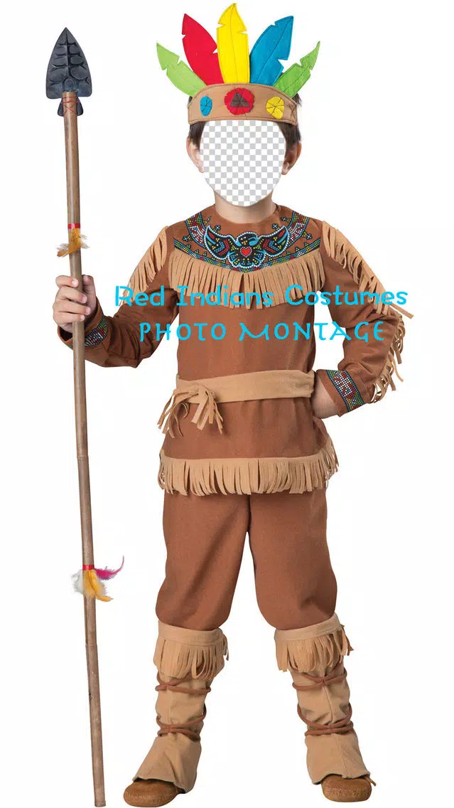 Red Indians Costumes Photo Montage 스크린샷