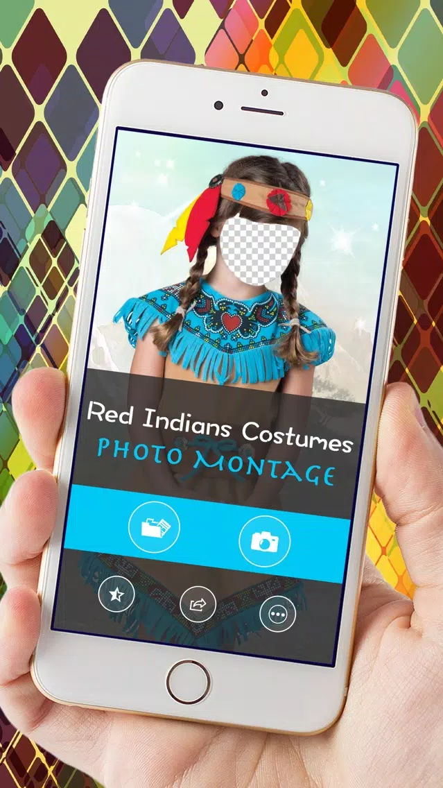 Red Indians Costumes Photo Montage 스크린샷