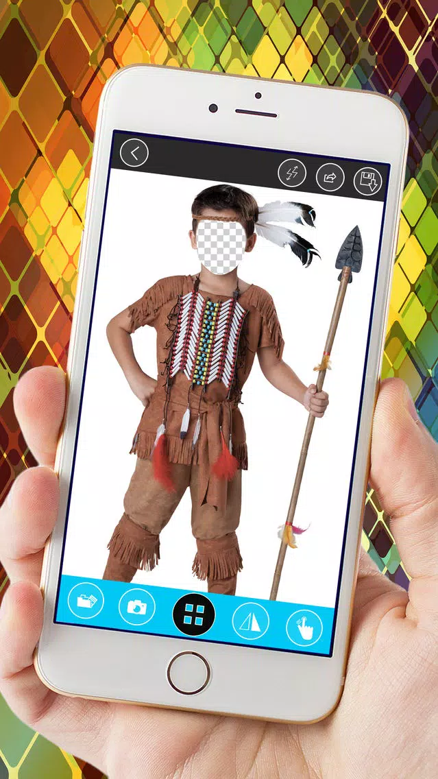 Red Indians Costumes Photo Montage 스크린샷