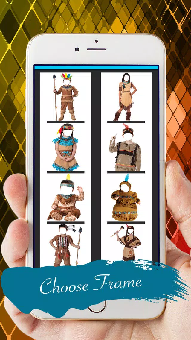 Red Indians Costumes Photo Montage 스크린샷