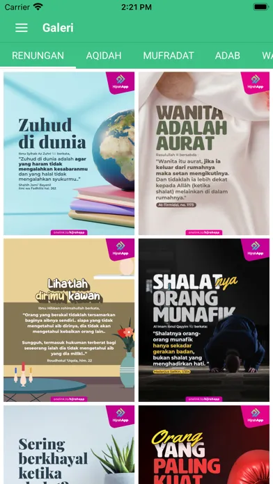 Tangkapan skrin HijrahApp - Dakwah Sunnah