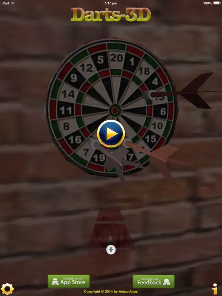 Ảnh chụp màn hình của Darts-3D Free iPad 