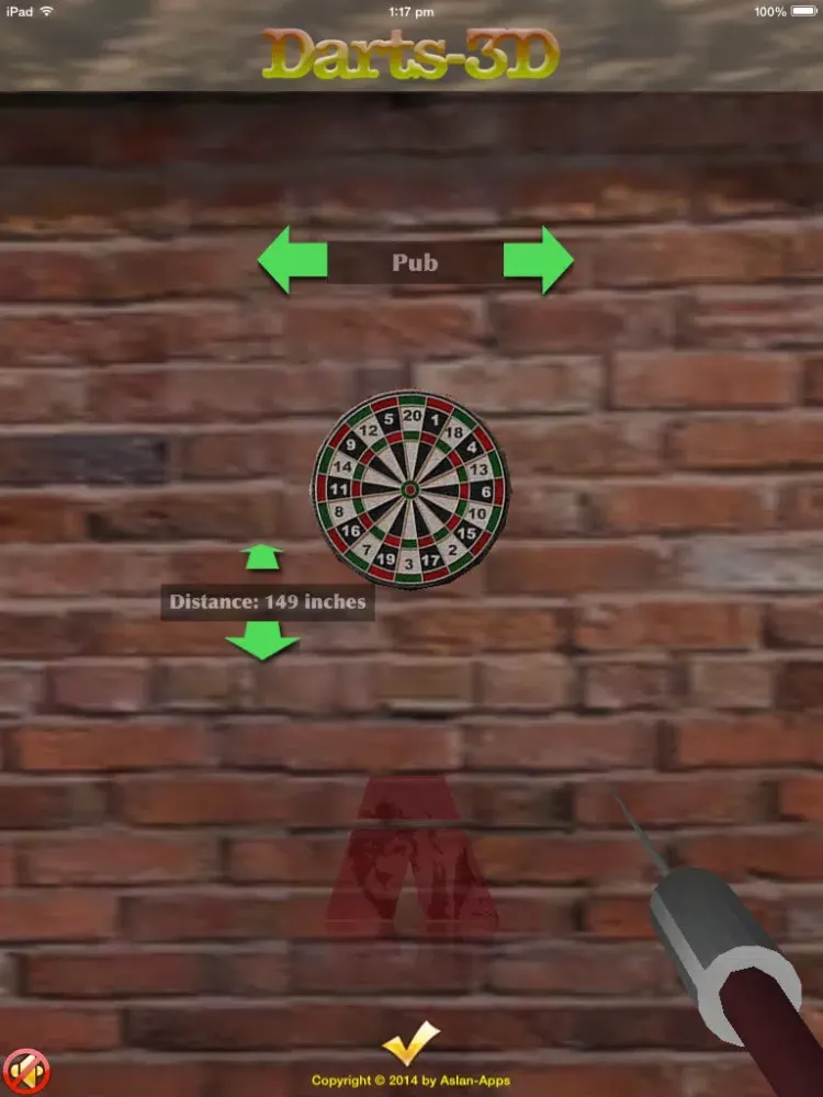 Ảnh chụp màn hình của Darts-3D Free iPad 