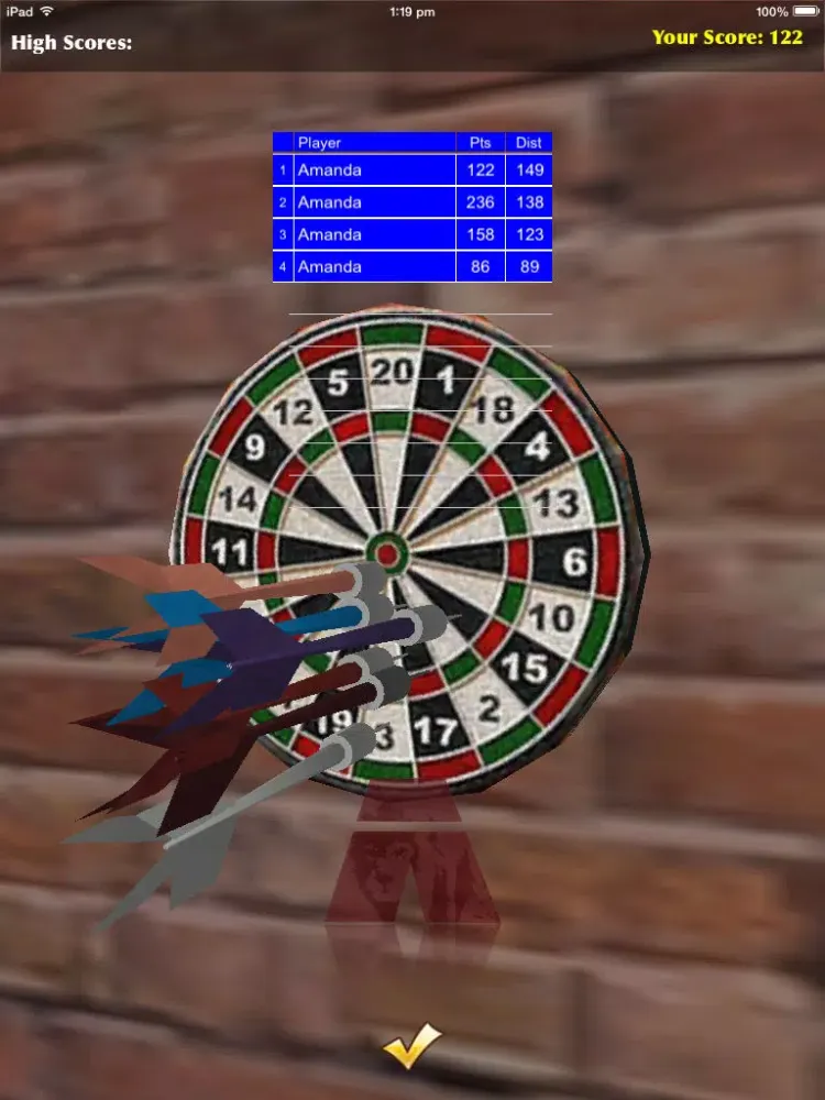 Ảnh chụp màn hình của Darts-3D Free iPad 
