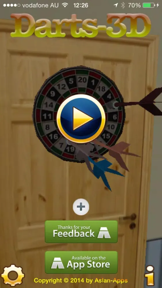 Ảnh chụp màn hình của Darts-3D Free
