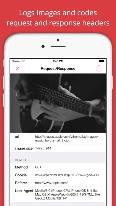 Ảnh chụp màn hình của HttpFlow - Capture web request