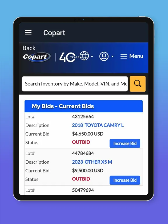 Captures d'écran de Carspace App iPad 